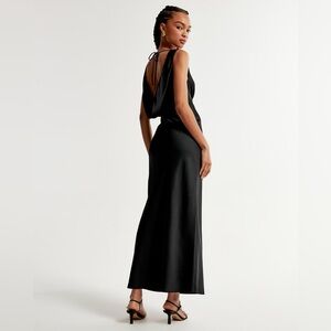 Abercrombie plunge cowl back dress